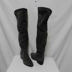 Via Spiga Ophera Suede over the knee tall high boots Women Gray Size Sz 8.5